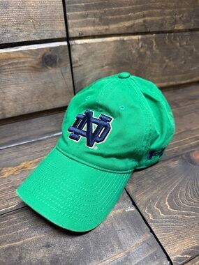 Under Armour Green Baseball Cap with Navy ND Logo